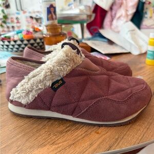 Teva ReEmber Plush Slip-On Shoes Burlwood Pink Size 6